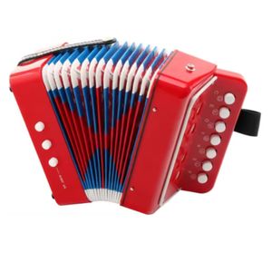 Kinderakkordeon – Spielzeuginstrument – Musikinstrument für Kinder – 2-Bass – 7 Töne – Rot