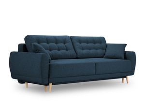 Sofa mit Bettfunktion und Stauraum, "Spinel", 3 Sitze, Blau, 236x93x92