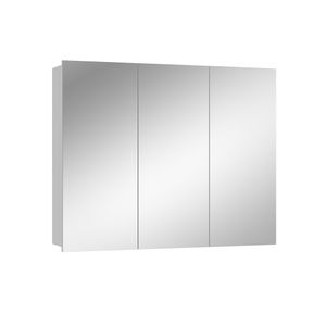 Livinity® Bad Spiegelschrank Sola, 100 x 79.8 cm mit 3 Türen, Weiß