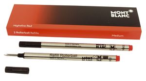 2x Montblanc® 128234 Tintenrollermine - M, nightfire red