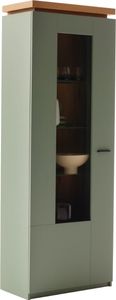 Vitrine Moniz | Salbei grün / Eiche Evoke | ohne Beleuchtung Vitrine Moniz | Salbei grün / Eiche Evoke | ohne Beleuchtung