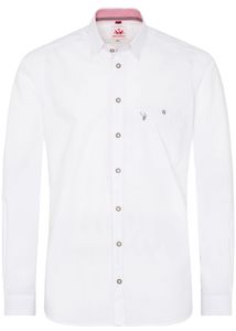 Spieth & Wensky - Slim fit - Herren Trachten Hemd, Perdix (351972-0970), Größe:43/44(XL), Farbe:Weiß/Rot (2159)