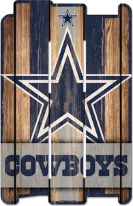 NFL Dallas Cowboys Fence Plank Wood Sign Holzschild Holz 43x28cm Zaun
