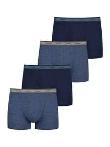 NUR DER Retro-Pants unterhose männer herren Boxer GOTS Organic Baumwolle blau/blau melange XL (Herren)