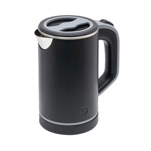 800ml Edelstahl kleiner Reisewasserkocher mit Filter (schwarz) für  Milch Tee Kaffee
