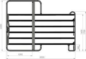Kerbl Stable KERBL Weidepanel mit Tor, 3.00 m
