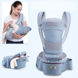 Bauchtragen 0-48M Ergonomische Babytrage 15 Mit Way Infant Baby Hipseat Carrier Vorderseite mit Blick auf Ergonomic Kangaroo Baby Wrap Sling Travel,hellgrün