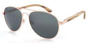 Wave Hawaii sonnenbrille Trucka quadratisch UV400 Holz/VS beige
