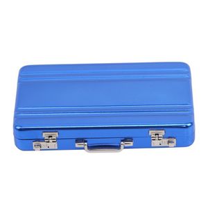 Geldkoffer als Geldgeschenk,Mini Aktenkoffer,Aluminium mit Schnappverschluss GeldkofferKreative Geschenke (Blau)