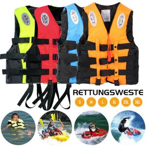 Rettungsweste Weste für Erwachsene Kinder Bootfahren Schwimmweste Schwimmhi P5O1 Blau-3XL