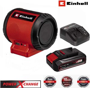 Einhell-Lautsprecher TC-SR 18 Li BT Akku 2.5 Ah, Ladegerät, Bluetooth, AUX-/USB-
