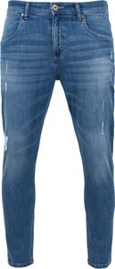 Kalhoty Urban Classics Skinny Ripped Stretch Denim Pants blue washed - 30