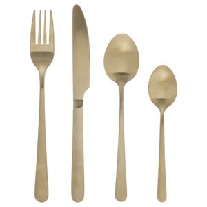 Besteck-Set GREEN HARMONY, 24-teilig, golden