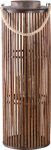 PTMD Laterne Zafria - 24x24x70 cm - Glas - Braun PTMD Laterne Zafria - 24x24x70 cm - Glas - Braun