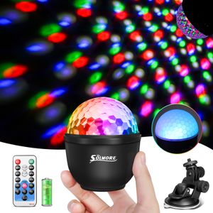 LED RGB Partybeleuchtung Bühnenlicht Discokugel Lichteffekte Musikgesteuert Disco Magic Ball Crystal Party DJ Licht + Fernbedienung