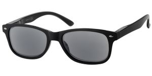 GKA getönte Lesebrille +3,0 Dioptrien schwarz Sonnenbrille mit Sehstärke Sonnenlesebrille Nerd mit Federbügel Sonne Brille