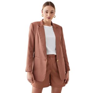 Dorothy Perkins - Jednořadé sako pro ženy DP2244 (42 CZ) (Světle hnědá)