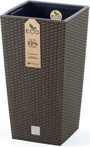 kvetináč 20cm RATO SQUARE ECO WOOD DRTS200W-4625W kávový plastový PROSPERPLAST