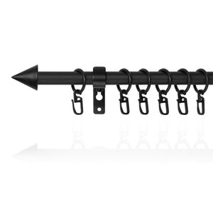 Gardinenstange Kegel, 16 mm, ausziehbar 130 - 240 cm Schwarz