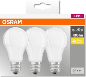 Osram Led žárovka 8,5W E27 3-pack