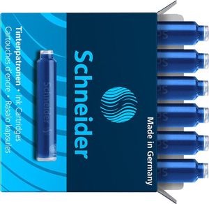 Schneider inkoustové náplně do plnicího pera modré barvy 6 ks.