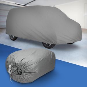 ECD Germany Car Cover Panel Van 3-vrstvový, 465x157x132 cm, sivý, priedušný, nepremokavý, prachotesný, UV-ochrana, plachta na auto, plná garáž, plná garáž, ochranný kryt