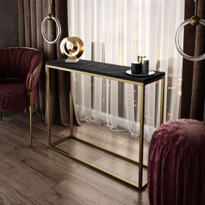 Konzolový stolek MODERN GRIGIA 100 cm Gold Matt / Black Grigria Pietra