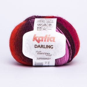 Darling von Katia (ca.190m/50g) - Farbe 214 (pink/orange)