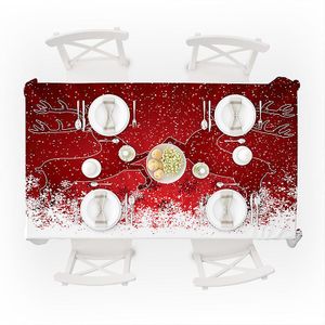 Weihnachtstischdecke Weihnachtstischdecke Abdeckung Rechteckige Tischdecke Home Weihnachtsfeier Tischdekoration (1pc-150 X 210 Cm)