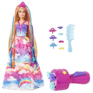 MATTEL BRB Bábika Barbie princezná s farebnými vlasmi s náradím a doplnkami