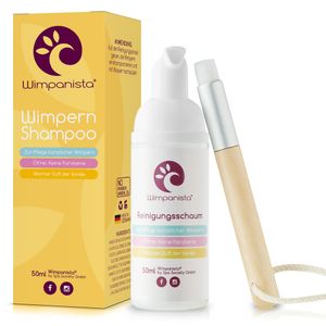 Wimpanista Wimpernshampoo Vanilleduft für die Wimpernpflege. Ölfrei.  Getestet.  Germany. 50ml