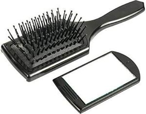 Comair Mini Paddlebrush mit herausziehb. Spiegel, 7-reihig, Nylonstifte