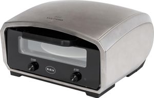 RGV Vulcano Pizzaofen Elektrisch 33cm 2100W 450°C Schwarz und Edelstahl Digital Timer