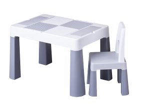 Tega Podnos Povrch na maľovanie Záhrada Domov Viacfarebný, stôl1x Detská stolička sivá