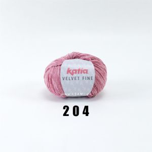 Katia Velvet fine (50g/160m), 204 dark pink