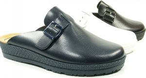 Rohde Schuhe Damen Pantoletten Clogs Weite G Leder Neustadt D 1438, Größe:35 EU, Farbe:Schwarz
