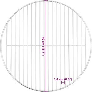 vidaXL Ruszt do grilla okrągły Ø40 cm stal nierdzewna 304
