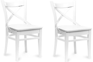 Stoličky Konsimo 2 ks "TEMOS", biela, drevo, škandinávske, 45,5x81,5x43 cm