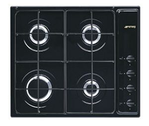 Smeg S64SN Einbau-Gaskochfeld, 60 cm, 4 Brenner, schwarz