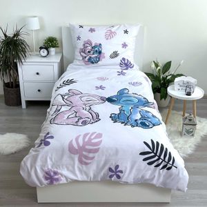 Disney Lilo & Stitch Bettbezug Kiss - Single - 140 x 200 + 70 x 90 cm - Baumwolle