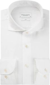 Profuomo Freizeithemd Slim Fit weiß Leinen