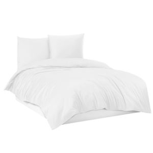 Mixibaby Flanell Feinbiber-Bettwäsche aus 100% Baumwolle - 4 Größen, Größe:200 x 220 cm, Farbe:Weiß