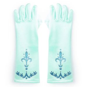 Prinzessin Elsa Handschuhe für Mädchen-Kostüm Karneval Verkleidung Party Handschuhe Hellblau