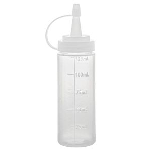 SIDCO Soßenflasche Kunststoff Quetschflasche Spender Squeeze Flasche 125 ml Ketchup Senf