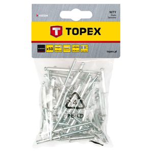 TOPEX nieten 4,8x14,5mm 50-teilige verpackung, aluminium