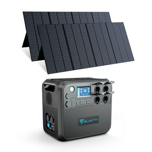 Solárny generátor BLUETTI AC200MAX s 2 x solárnym panelom PV350, 2048Wh/2200W LiFePO4 Prenosná napájacia jednotka 350W solárny modul pre núdzové napájanie kempingu, karavanu, výpadok prúdu