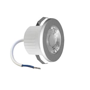 3 Watt Mini LED Einbauleuchte Einbaustrahler Einbauspot Spot 3000K Warmweiß 240 Lumen 230V Anschluss Schutzart IP54 Silber
