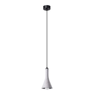 SOLLUX lighting Hängeleuchte de Beton REA 1 - Lampe con 1 Quelle de luz E14 -. Glühbirnen nicht enthalten - moderne Pendelleuchte für Wohnzimmer - Scandi-Lampen --- 12x12x125cm