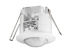 Goobay Infrarot Bewegungsmelder für Innen - Unterputz Deckenmontage -LED geeignet -  360 Grad Erfassung - 6m Reichweite