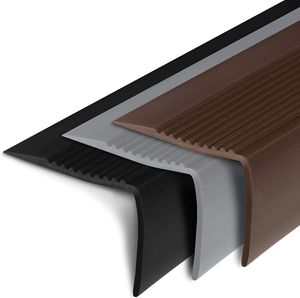 Stufenkantenprofil Seattle PVC Treppenkantenprofil in L-Form 60x42 mm Braun Länge: 120 cm